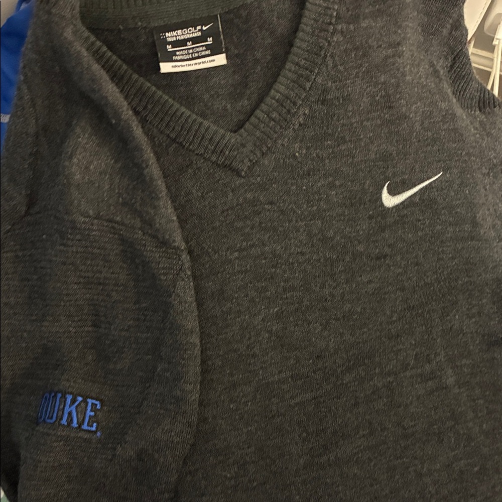 Nike Men's Charcoal V-Neck Sweater